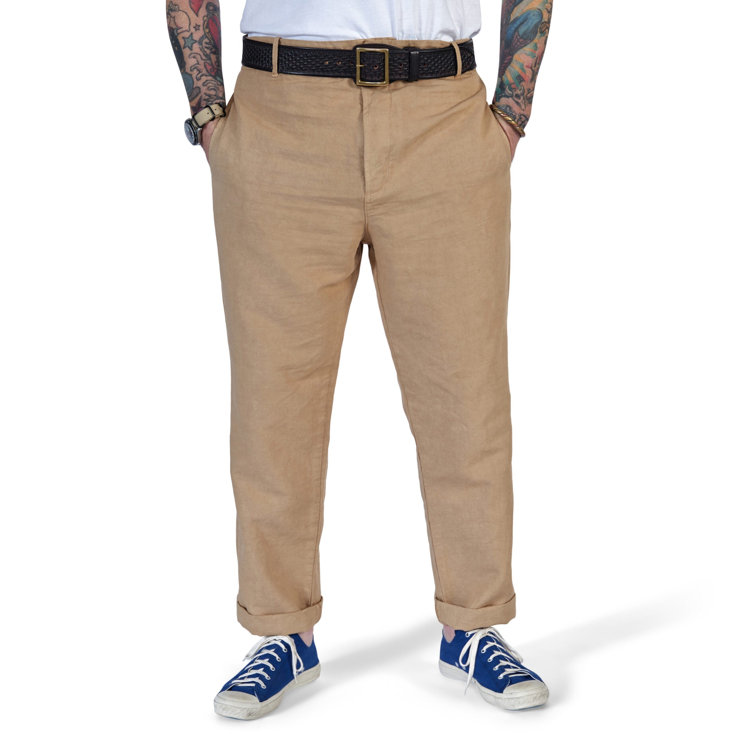 Tellason | Army Chino | Cotton / Linen Slub | Desert Sand