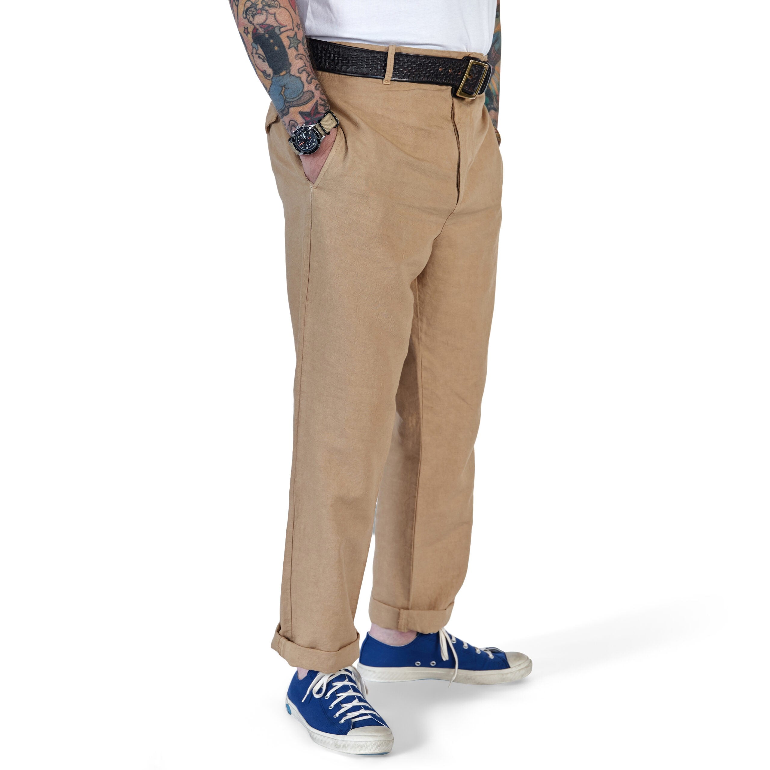 Tellason | Army Chino | Cotton / Linen Slub | Desert Sand