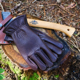 Crud | Gjöra Bison leather gloves | brown