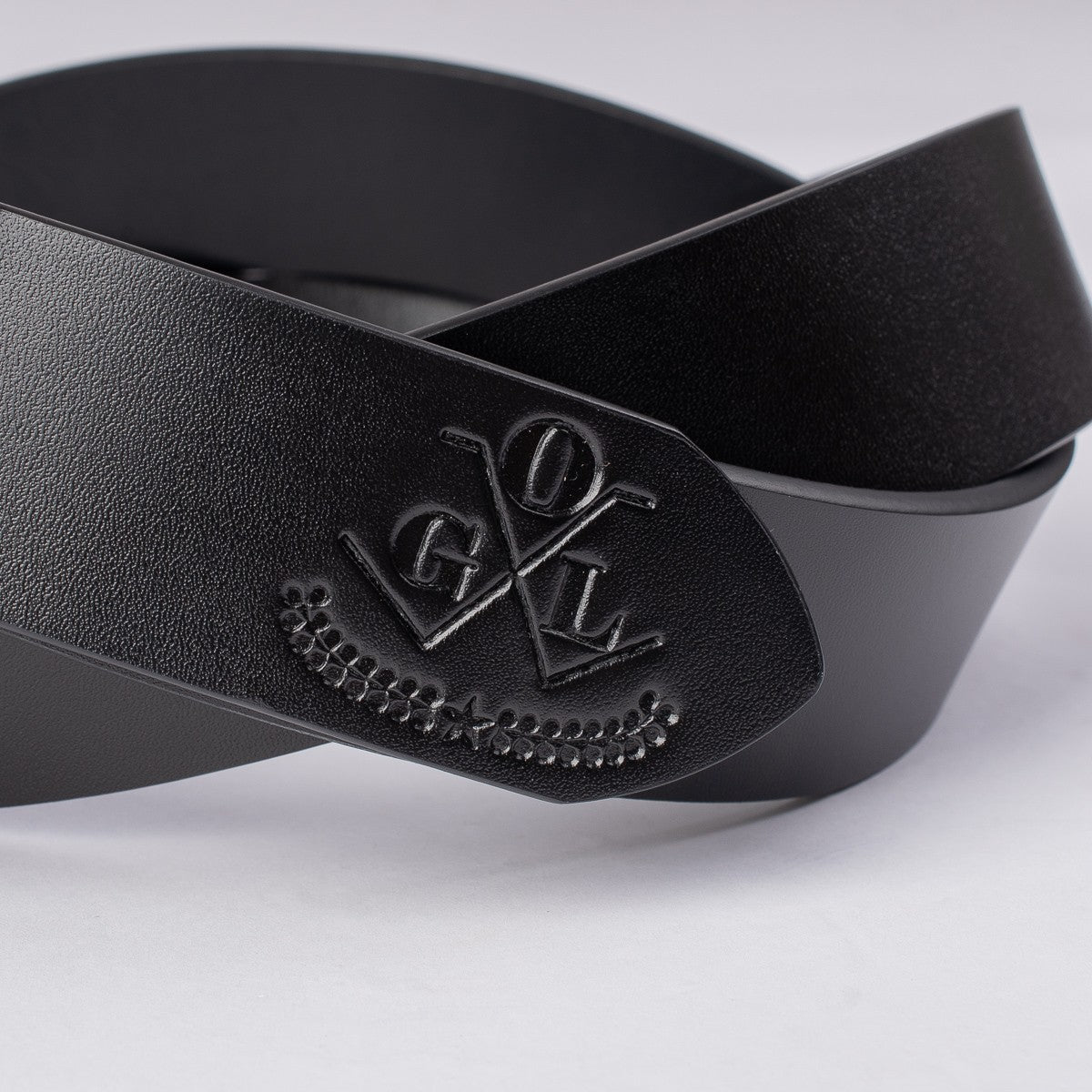 Obbi Good Label | OGL-BELT-FULL-VTG | Vintage 1.5" Leather Belt | Black