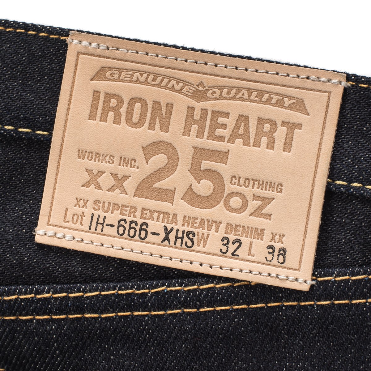Iron Heart | IH-666-XHS | 25oz Selvedge Denim Slim Straight Cut Jeans | Indigo