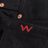 Iron Heart | IH-777S-142bb | 14oz Selvedge Denim | Slim Tapered Jeans | Black/Black