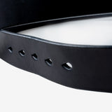 Iron Heart | IHB-11-BLK | Heavy Duty "Tochigi" Leather Belt | Brass Garrison Buckle | Black