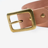 Iron Heart | IHB-11-NAT | Heavy Duty "Tochigi" Leather Belt | Brass Garrison Buckle | Natural