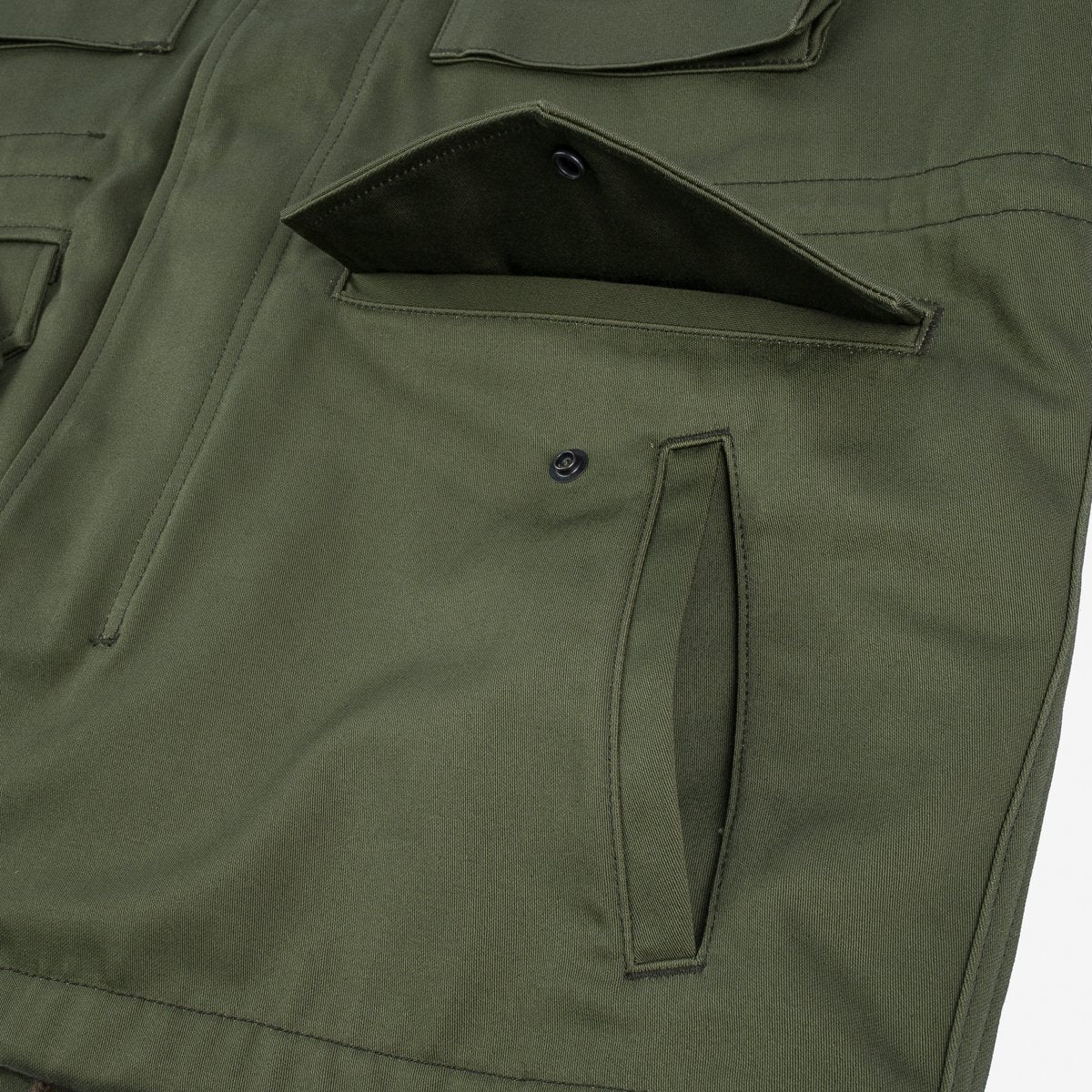 Iron Heart | IHM-27-OLV | Sateen M65 Field Jacket | Olive