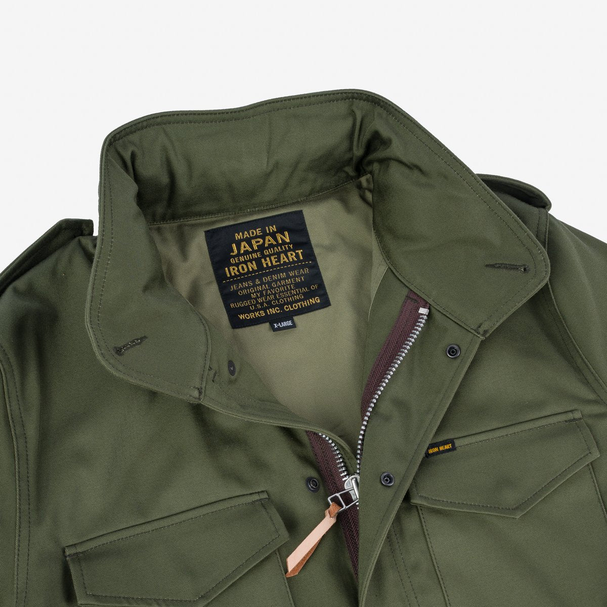 Iron Heart | IHM-27-OLV | Sateen M65 Field Jacket | Olive