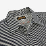Iron Heart | IHSH-274-IND | 12oz Hickory Stripe Work Shirt | Indigo