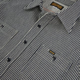 Iron Heart | IHSH-274-IND | 12oz Hickory Stripe Work Shirt | Indigo