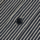 Iron Heart | IHSH-274-IND | 12oz Hickory Stripe Work Shirt | Indigo