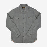 Iron Heart | IHSH-274-IND | 12oz Hickory Stripe Work Shirt | Indigo