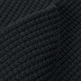 Iron Heart | IHTL-1213-BLK | Waffle Knit Long Sleeved Thermal Henley | Black