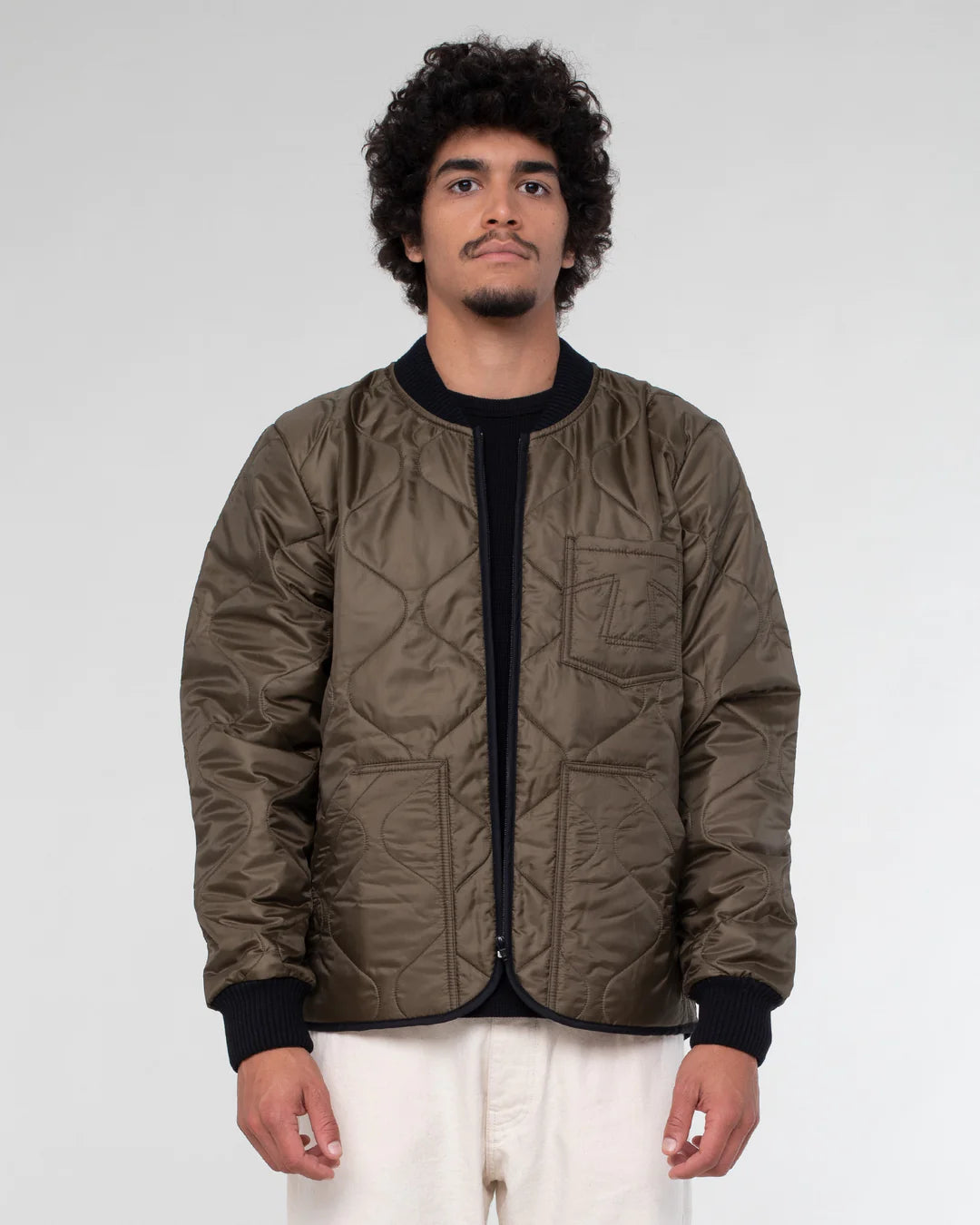 Eat Dust | Type 2 Frostbite | Quilted Nylon Jacket | Khaki