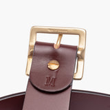 Obbi Good Label | OGL-BELT-FULL-VTG-TAN |  Vintage Buckle Leather Belt | Tan