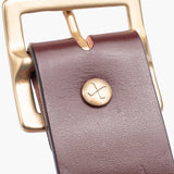 Obbi Good Label | OGL-BELT-FULL-VTG-TAN |  Vintage Buckle Leather Belt | Tan