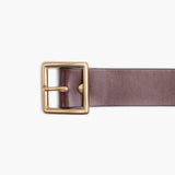 Obbi Good Label | OGL-BELT-FULL-VTG-TAN |  Vintage Buckle Leather Belt | Tan