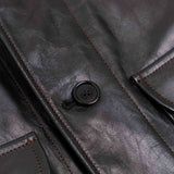 Shangrilaheritage | “Cossack” | Horsehide Leather Jacket | Black