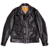 Shangrilaheritage | “Cossack” | Horsehide Leather Jacket | Black