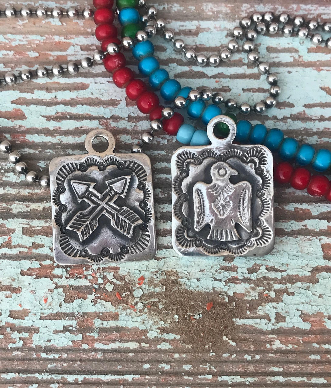 Red Rabbit Trading Co. | Dog Tag Pendant | crossed arrow