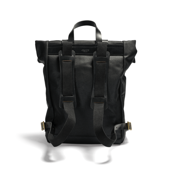 Croots | VC25 | VINTAGE CANVAS ROLLTOP BACKPACK | Black