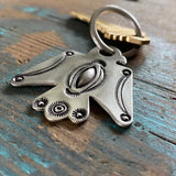 Red Rabbit Trading Co. | White Bronze Thunderbird Keychain
