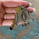 Red Rabbit Trading Co. | White Bronze Thunderbird Keychain
