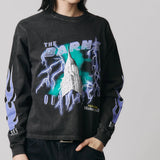Barns Outfitters | BR-26339 | Boxy L/S Print T-shirt Lightning | 79/PPL