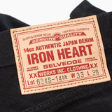 Iron Heart | IH-634S-142bb | 14oz Selvedge Denim Straight Cut Jeans | Black/Black