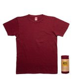 Velva Sheen | Rolled Short sleeve Crew neck Tee / Burgundy
