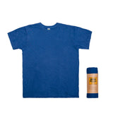 Velva Sheen | Rolled Short sleeve Crew neck Tee / Blue