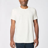 Velva Sheen | Rolled Short sleeve Crew neck Tee / White