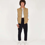 Crescent Down Works | Down Italian Vest | tan & rust