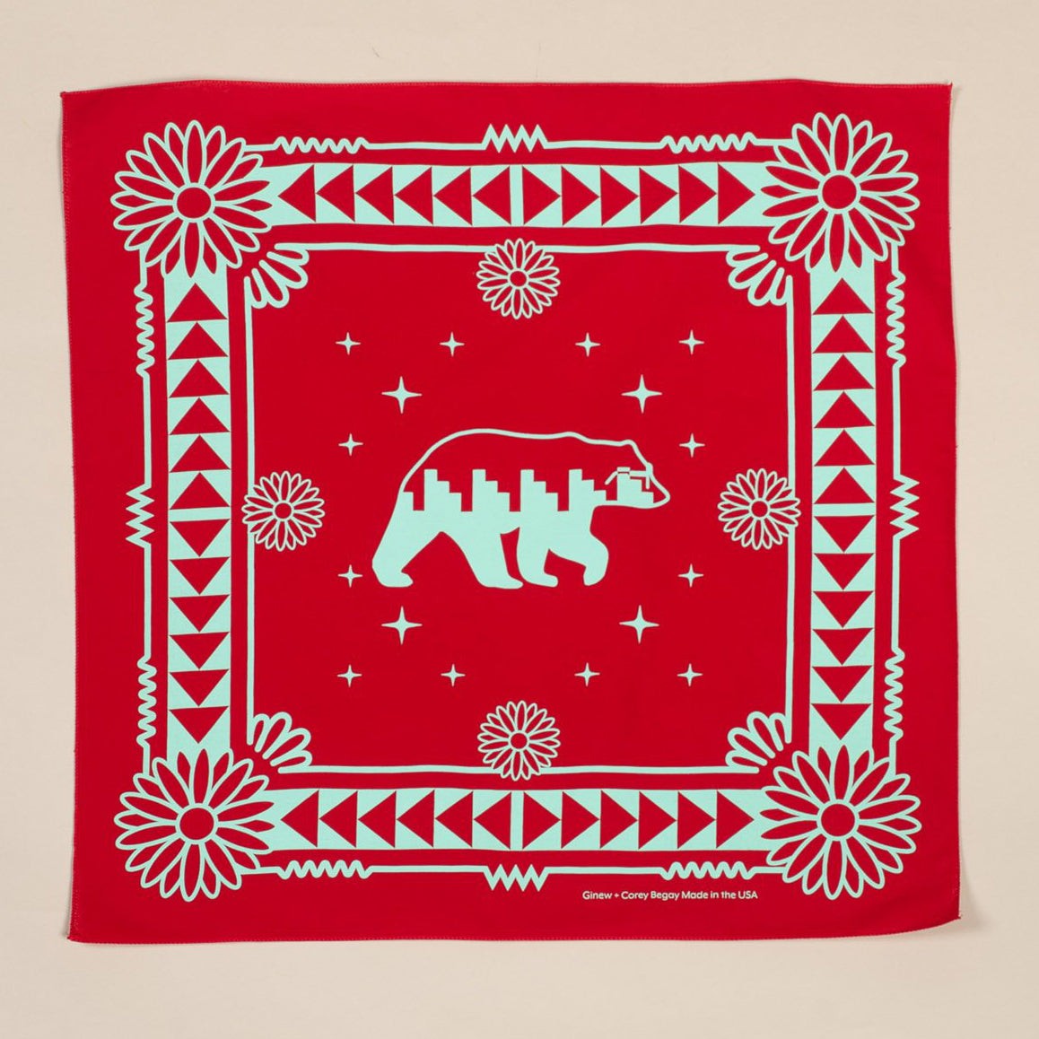 Ginew | Naasgo Bandana | red &amp; turq