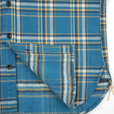 Iron Heart | IHSH-435-BLU | Ultra Heavy Flannel American Check Work Shirt | Blue