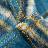 Iron Heart | IHSH-435-BLU | Ultra Heavy Flannel American Check Work Shirt | Blue