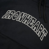 Iron Heart | IHSW-79-BLK | Printed 14oz Ultra Heavyweight Loopwheel Cotton Hoodie | Black