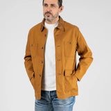 Iron Heart | IHJ-148-BRN | 10oz Kurashikizome® Organic Cotton Duck Chore Jacket | Brown