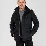 Iron Heart | IHM-49-BLK |  21oz Melton Wool M65 Field Jacket | Black