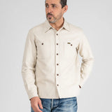Iron Heart | IHSH-423 | 13oz Oxford Cloth Work Overshirt | Ivory