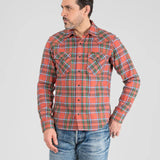 Iron Heart | IHSH-436-RED| Ultra Heavy Flannel American Check Western Shirt | Red "The Watermelon Man"