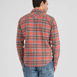 Iron Heart | IHSH-436-RED| Ultra Heavy Flannel American Check Western Shirt | Red "The Watermelon Man"