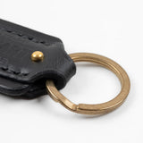 Buttero Leather Key Ring | IHG-067 | Black / Brown