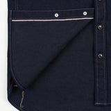 Iron Heart | IHSH-295-IB | 14oz Selvedge Denim Western Shirt | Indigo/Black