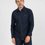 Iron Heart | IHSH-443-IND | 7oz Cotton Linen Chambray Work Shirt | Indigo