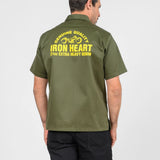 Iron Heart | IHSH-446-ODG | 9.6oz T/C Short Sleeved Mechanic Shirt | Olive Drab Green