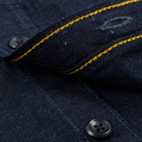 Iron Heart | IHSH-443-IND | 7oz Cotton Linen Chambray Work Shirt | Indigo