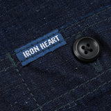 Iron Heart | IHSH-443-IND | 7oz Cotton Linen Chambray Work Shirt | Indigo