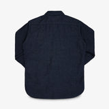 Iron Heart | IHSH-443-IND | 7oz Cotton Linen Chambray Work Shirt | Indigo