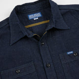 Iron Heart | IHSH-443-IND | 7oz Cotton Linen Chambray Work Shirt | Indigo