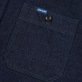 Iron Heart | IHSH-443-IND | 7oz Cotton Linen Chambray Work Shirt | Indigo