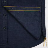 Iron Heart | IHSH-443-IND | 7oz Cotton Linen Chambray Work Shirt | Indigo